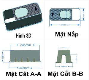 hộp đồng hồ nước nhựa (HPS0014) mẫu 2 ngăn